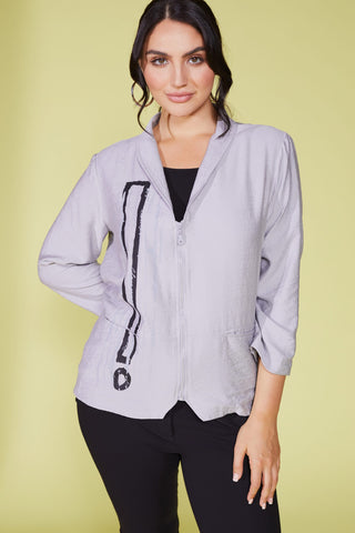 ORA grey jacket with motif