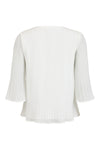 HABELLA three quarter sleeve pleated blouse.Colours available