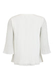 HABELLA three quarter sleeve pleated blouse.Colours available