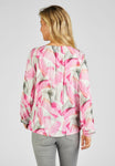 RABE grey and pink stroke pattern blouse