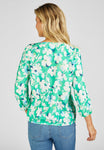 RABE apple green daisy print blouse