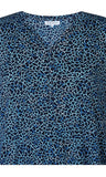 ZHENZI blue pattern top