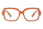 JOLIE solid soft orange reading glasses