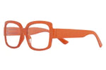 JOLIE solid soft orange reading glasses
