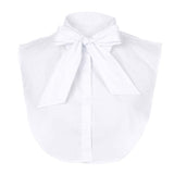 White bow mock-collar
