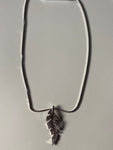 AESMEE silver leaf necklace
