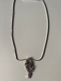 AESMEE silver leaf necklace