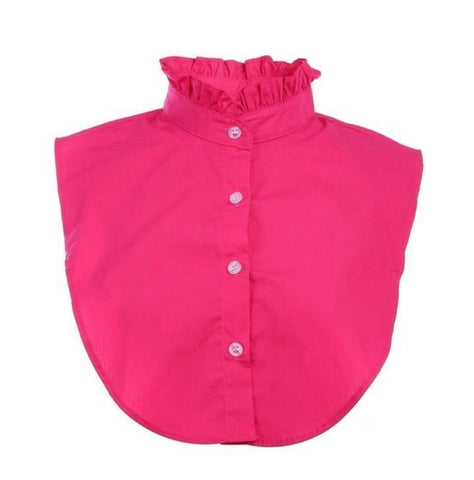 Fuchsia pink frill collar