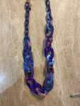 JM purple link necklace