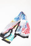 Pleated multi coloured scarf