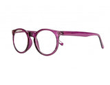 STORM transparent purple reading glasses